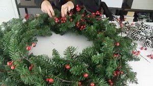 3.2K views · 29 reactions | Level up your holiday entry!  Watch how easy it is to make this stunning, custom Christmas wreath using just a few supplies. Tap to see the full DIY! #DIYChristmas #WreathMaking #HolidayDecor #EasyCraft | Welcome to the Woods | Facebook
