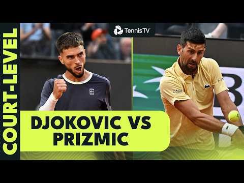 Novak Djokovic vs Dino Prizmic Court-Level Highlights | Rome 2026