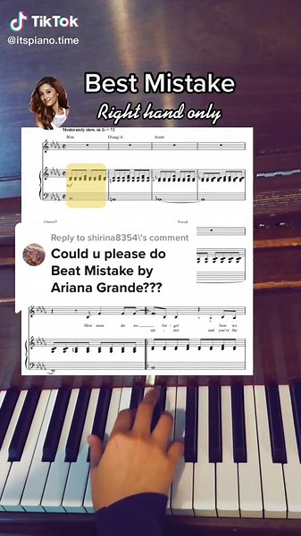 Learn the Best Mistake Piano Tutorial for the Right Hand Only