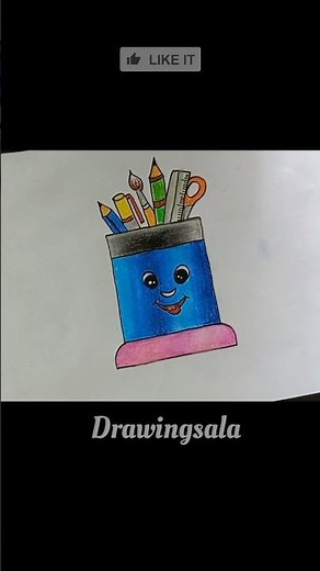drawing for kids//drawing class 2// easy pen stand drawing step by step