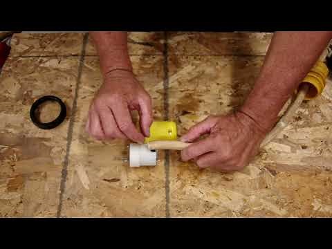 Replacing the connector on a marine shore power cord set