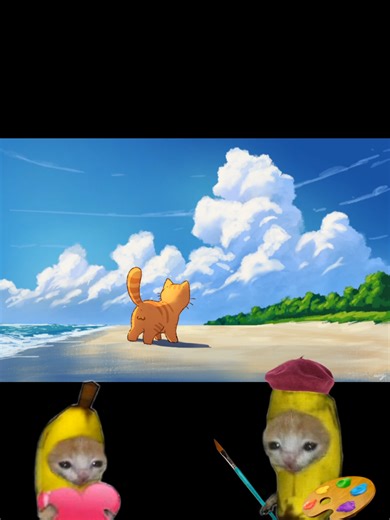 Peaceful Beach Scene Digital Art Creation