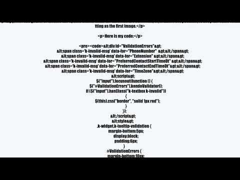 Kendo UI - Kendo Validator