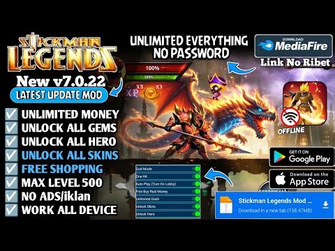 Stickman Legends Mod Apk Menu v7.0.22 - Unlimited Money Unlock All Hero & Free Shopping
