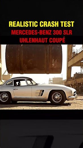 Realistic Crash Test: Mercedes-Benz 300 SLR Uhlenhaut Coupé | Cinematic AI Simulation