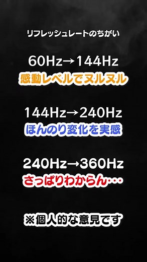 ゲーミングモニター選びで迷ったらリフレッシュレート高いやつがおすすめ #ゲーミングPC
