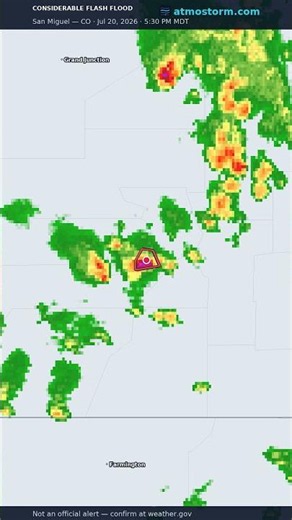 🌊 Considerable Flash Flood Warning — San Miguel, CO
