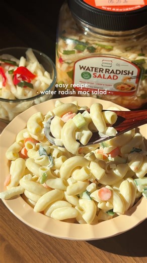 Refreshing Cold Pasta Salad with Water Radish