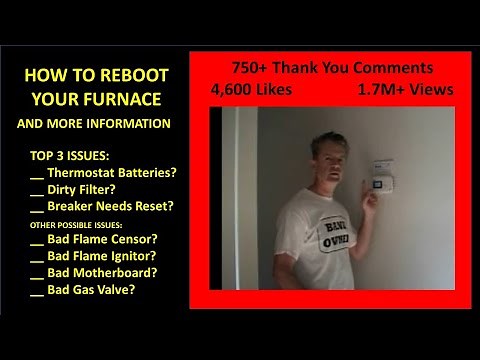 BEFORE YOU CALL FOR SERVICE: HVAC ac My Heater FURNACE IS NOT WORKING How to reboot your furnace
