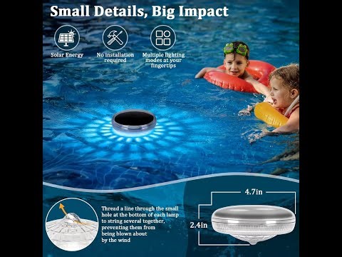 Make Your Pool Look Magical! ✨ Solar Floating Lights with Remote 🌊