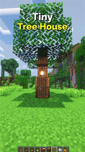 How to Make a Tiny Tree House in Minecraft – Easy Cozy Build | CupSapling #minecraft #shorts #easy