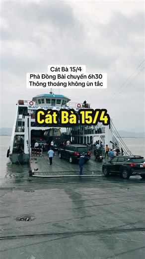 Cát Bà ngày 15/4 không khí mát mẻ dễ chịu.Trạng thái thời tiết ổn định không có gì bất thường.Giao thông khu vực phà Đồng Bài thông thoáng,các phương tiện lưu thông bình thường không có tình trạng ùn tắc. #dulichcatba #catba #Biển #phadongbai
