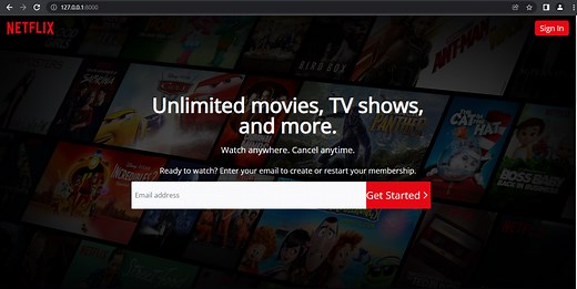 Netflix Clone with Django Python with source code for free. -