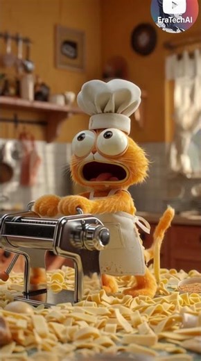 What Happens When a Cat Cooks Pasta?