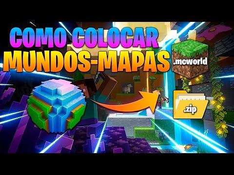 🌍COMO COLOCAR MUNDOS en MINECRAFT PE y BEDROCK 1.18 .ZIP .MCWORLD|COMO COLOCAR MAPAS EN MINECRAFT BE