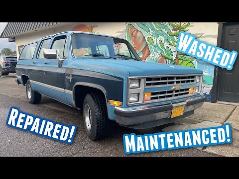 1986 Chevrolet Suburban Repairs, Maintenance and Review! What a Rig! Clean and Tidy!