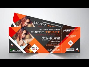 How to design event ticket in photoshop cc tutorial