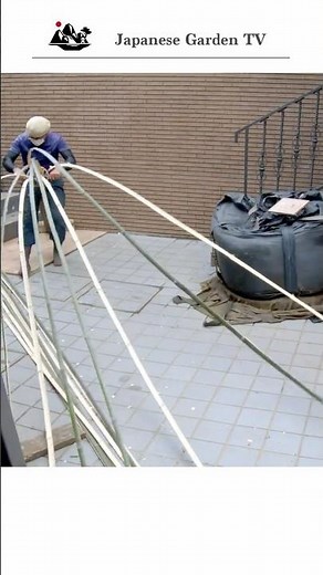 Making a bamboo fence called Koetsuji-fence. #film #japenesegarden #japaneseculture