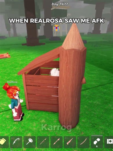 When RealRosa saw me AFK😭 #99nightintheforest #roblox #karrog #usa