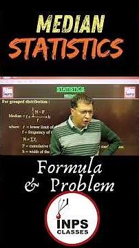 Median Definition & Formula | Statistics Made Easy | Nitin Sir | INPS Classes