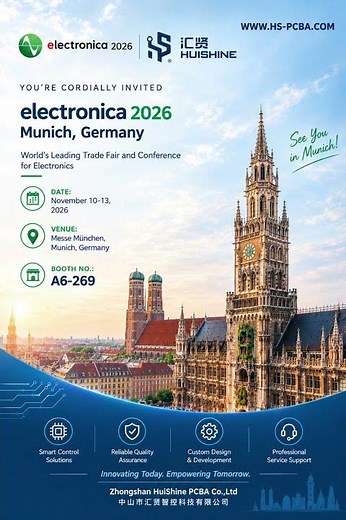 We’re excited to meet you at electronica 2026 in Munich! #huishine #electronica2026 #PCBA