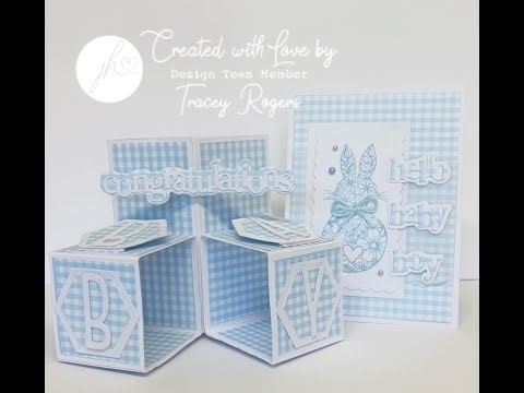 Dimensional Folding Cube Baby card created by Tracey Rogers