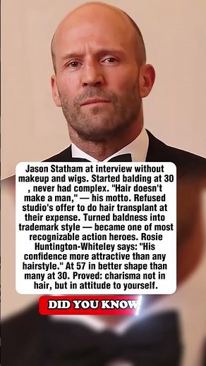 Jason Statham Proved: You Don’t Need Hair to Be a Legend