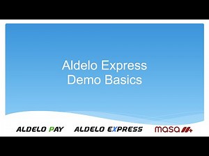 Aldelo Express Demo Basics