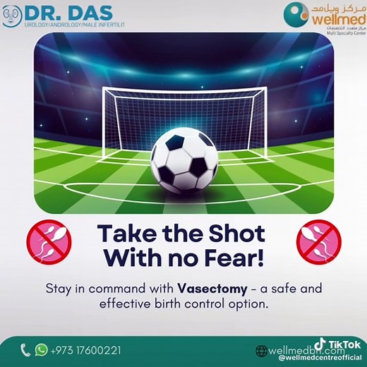 VASECTOMY: A simple, safe, and effective form of permanent birth control. Know your options! . . . . . . #tiktokbahrain #urology #urologysurgeon #vasectomy #familyplanning #birthcontrol #thehealthcareyoudeserve #bahrainhealth #healthyliving