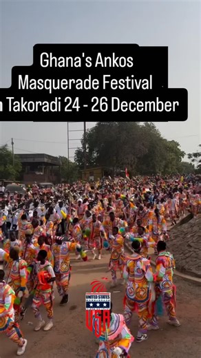 African Women Archive on Instagram: "Ankos Masquerade Festival, Takoradi, Ghana 🇬🇭 Every December 24–26 during the Ankos Festival (aka Takoradi Masquerade Street Carnival), dozens of masquerade groups dressed in creative costumes march and dance to live brass bands and local beats, turning the twin cities of Sekondi - Takoradi in the Western region into a joyful spectacle of community spirit and heritage. Masqueraders, both young and old, showcase their artistic flair whilst celebrating tradit