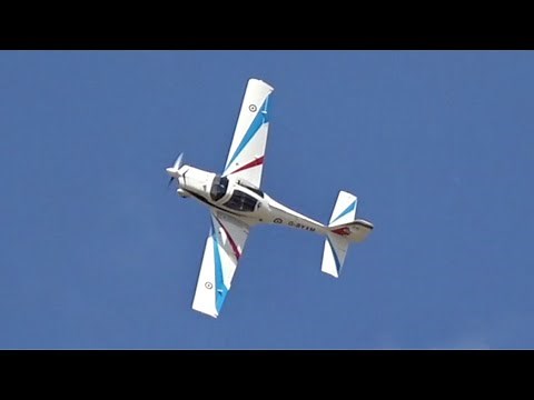 Grob Tutor Display Team from the Royal Air Force RAF flying Display RIAT 2018 RAF Fairford AirShow