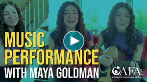 Join former Broadway performer, Maya Goldman, in this virtual music performance! Maya will sing familiar songs from the past, play piano, ukulele and guitar in this memorable virtual performance. All are welcome to sing along, move to the music, and enjoy listening while reminiscing. #musicperformance #ukulele #piano #guitar | Alzheimer's Foundation of America