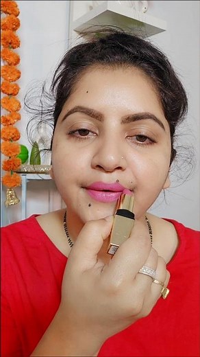 Lakme rouge bloom matte lipstick pink Tulip #myntrabeauty #makeuptutorial #beautyproducts #lakme