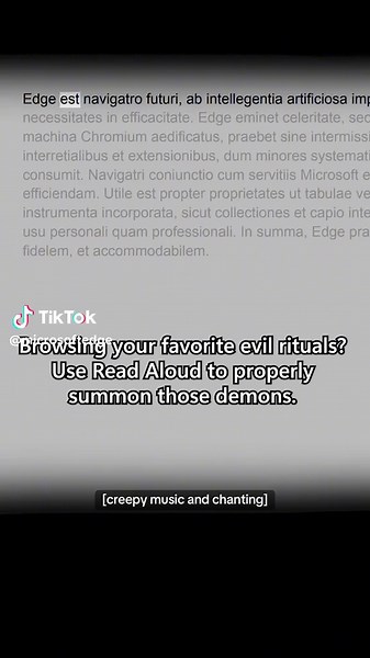 Read Aloud ----> Summon Demon Aloud #Halloween #BrowserHacks #MicrosoftEdge