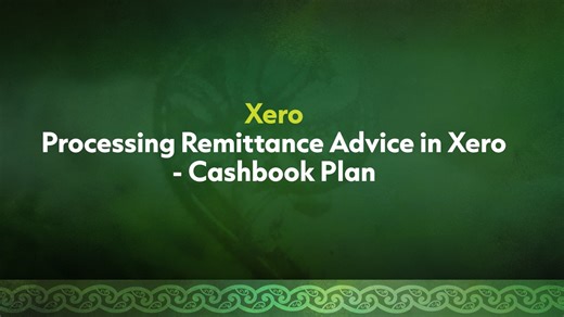 Processing Remittance Advice - Xero - Cashbook Plan