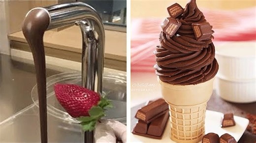 Satisfying cake video with melt and whip effects