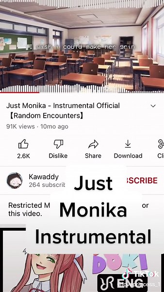 Just Monika Instrumental - Female Key