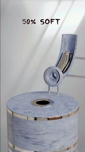0% vs 100% Cylinder Sliding Soft Body 3D Simulation in Cinema 4D || #shorts #viral #satisfying