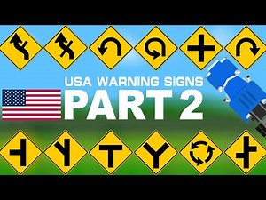 Traffic Signs | Road Signs USA Animations, Warning Signs Compilation Part 2