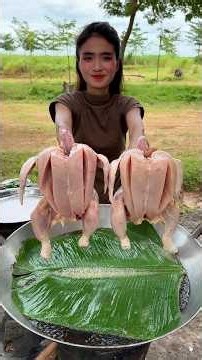 How to cook fried big chicken and eat recipe