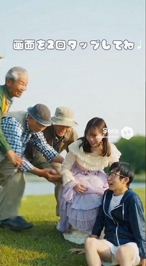 一般男性を池から助ける女性 #アナウンサー #スカート #救出 #救助 #胴上げ