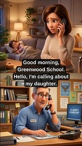 MY CHILD IS SICK 😟 School English Conversation #shorts