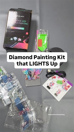 Diamond Painting Kit that Lights Up #diamondpainting #artsandcrafts #craftastherapy