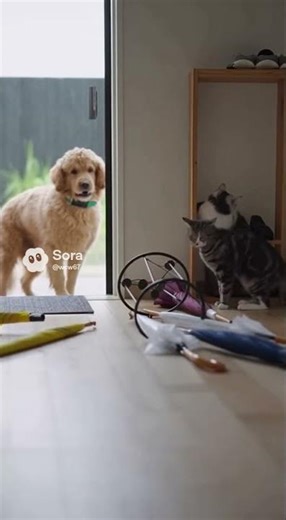 Cat & Dog – Umbrella Drop Chaos