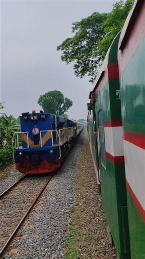 A beautiful crossing moment between two trains..🚊🚊 || #viral #train #railway #shorts #trending #rail