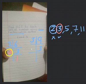 Find HCF to eachset of numbed using PrimeFactorization method... | Filo