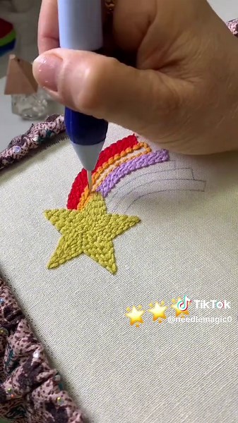 Let’s make punch needle with me! #needlemagic #punchneedle #punchneedletiktok #chill #satisfyingvideo #asmr