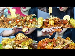 SAS ASMR SEAFOOD BOIL EATING COMPILATION || MUKBANG || SATISFYING EATING SOUNDS