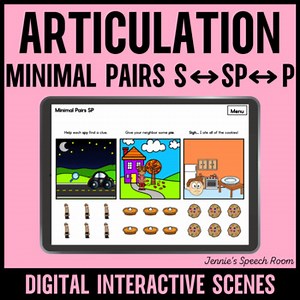 Digital SP - P and SP - S Cluster Reduction Minimal Pairs Practice