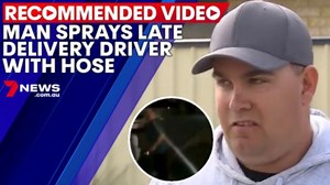 Menulog delivery driver squirted with a hose